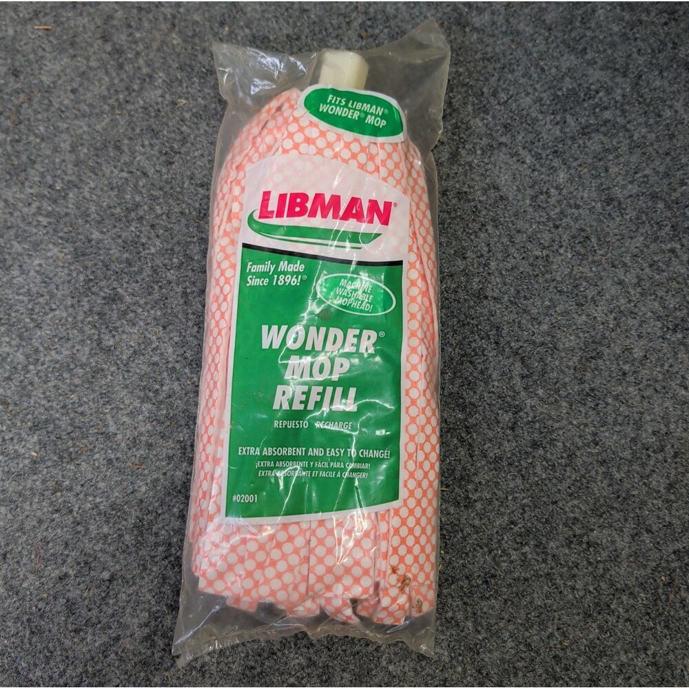 Libman Wonder Mop Refill Model #02001 Easy Change Refill Washable NEW